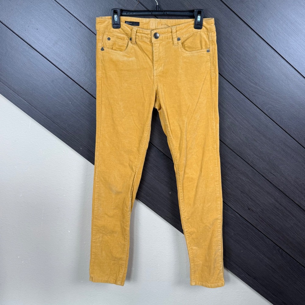 KUT From The Kloth Diana Women's Corduroy Skinny Pants Size 8 Mustard Yellow